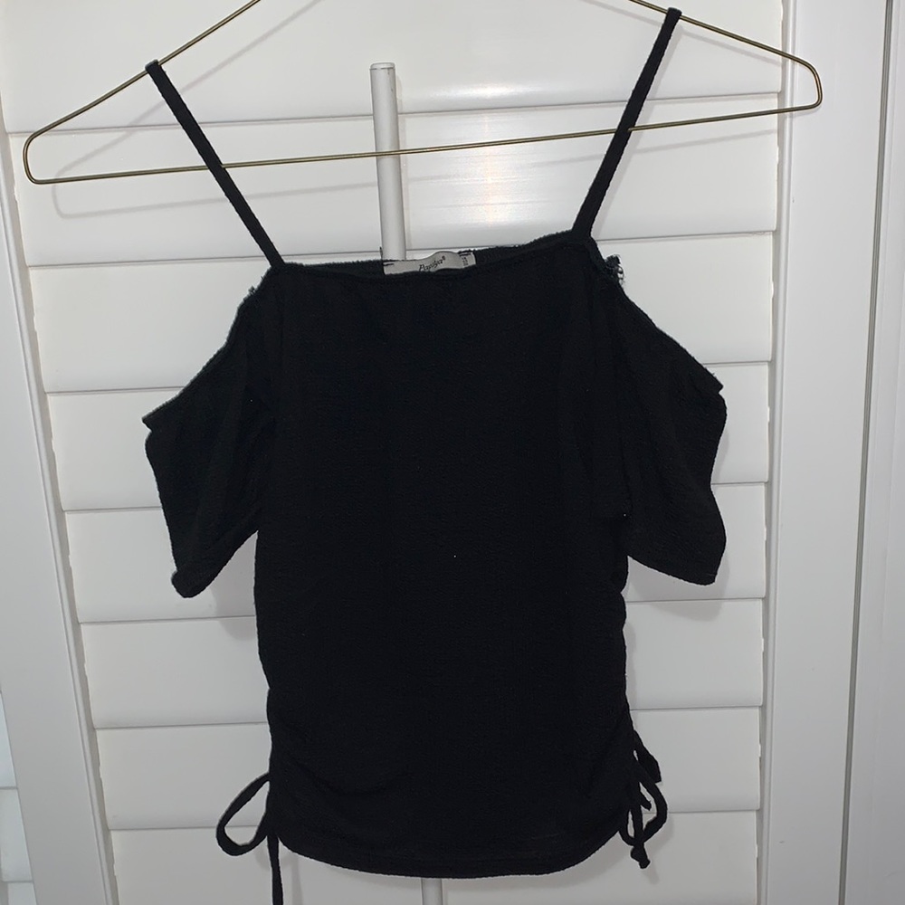 Black off the shoulder top